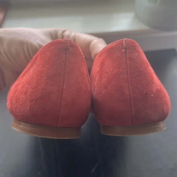 Madewell The Lizbeth flats suede red size 9 - Picture 15 of 15